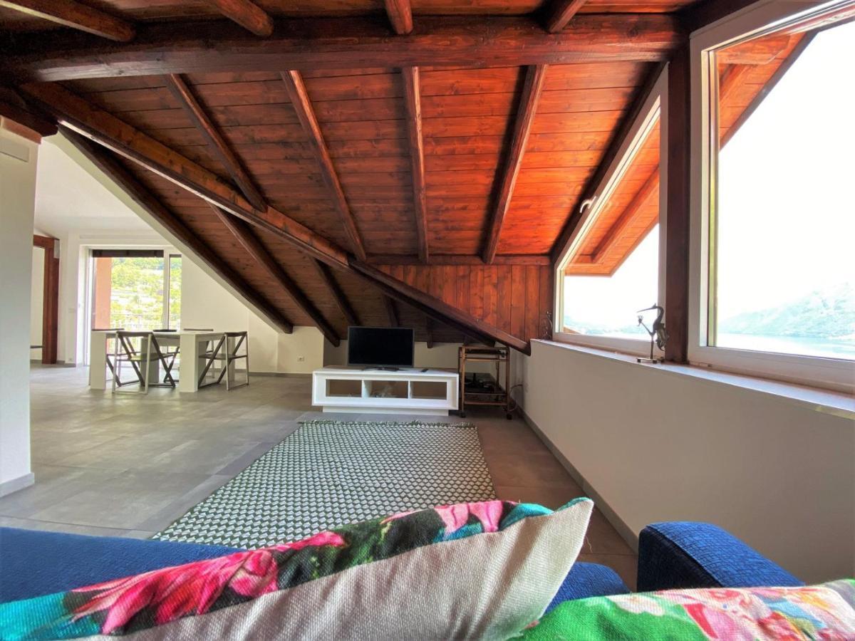 La Rondinella - Loft With Fantastic View On Lake Como Apartman Argegno Kültér fotó